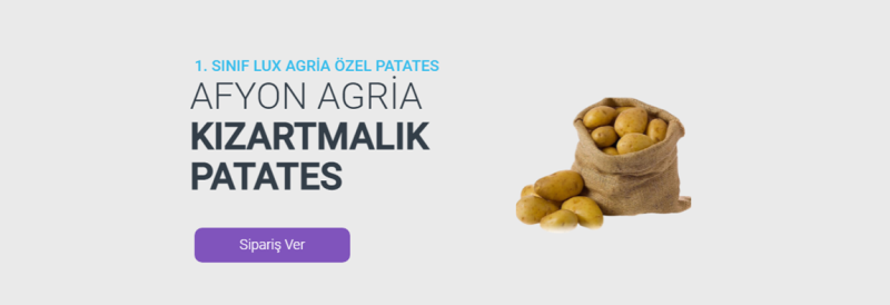 Afyon Agria Kızartmalık Patates ve Tohum Satışı: 'Afyon Sipariş' Tarım